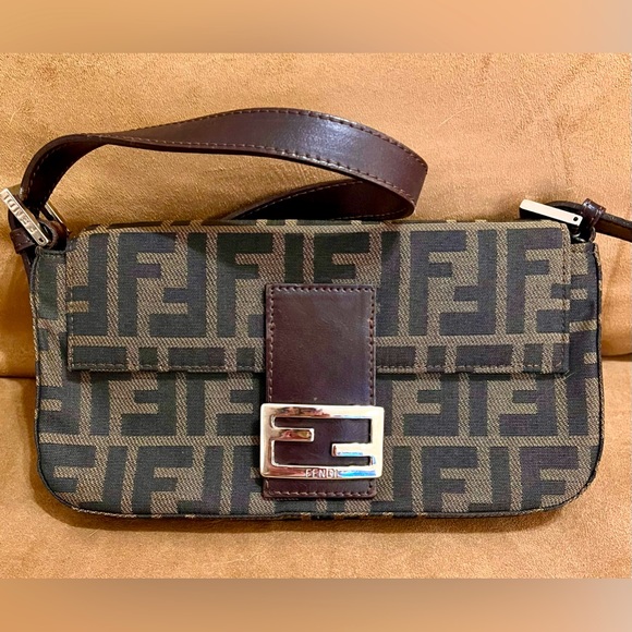 Fendi Handbags - FENDI Zucca Baguette